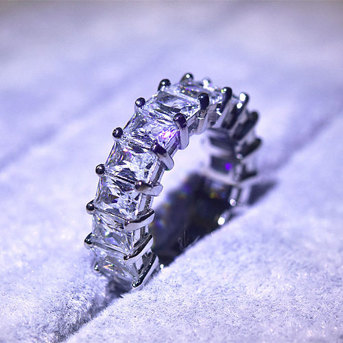 anillos de promesa de diamantes brillantes para mujer
