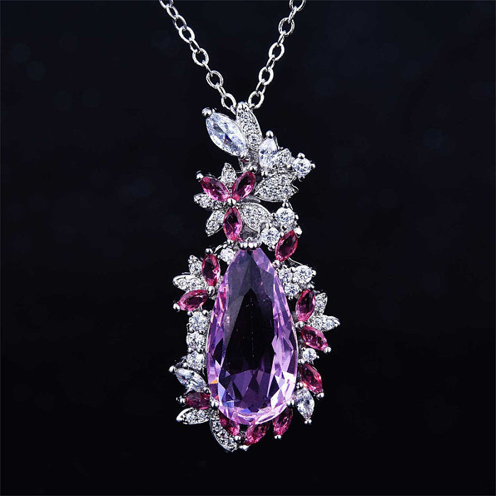 beautiful amethyst necklace with diamonds