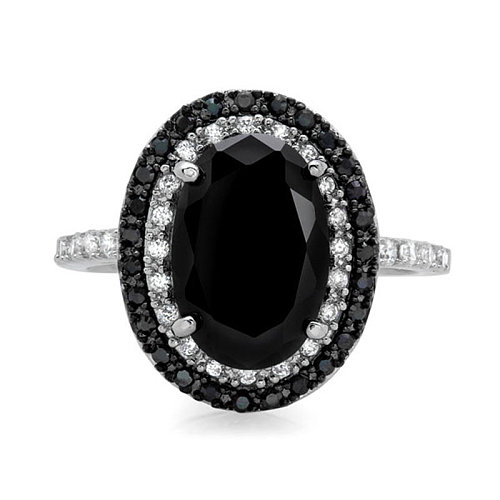 black stone engagement rings for women