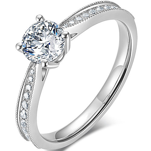 lindos anéis de diamante de ouro branco para mulheres