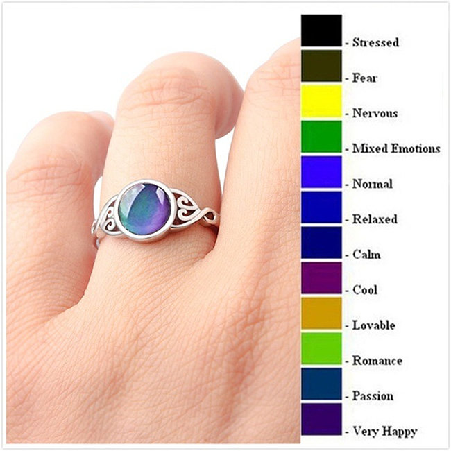 magic stone rings with different colors for women
