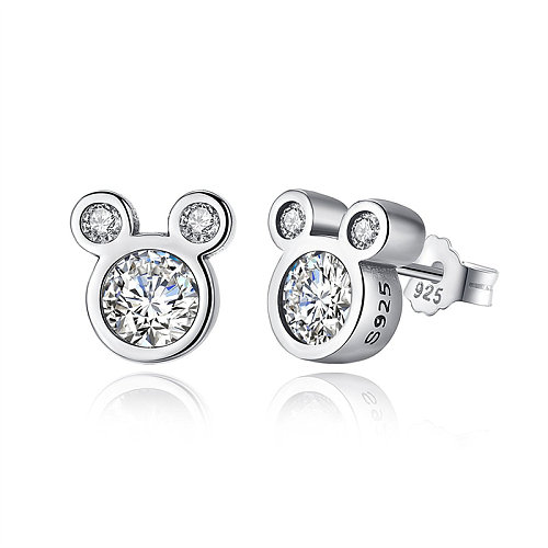 fashion sparkly diamond mickey mouse earrings for women