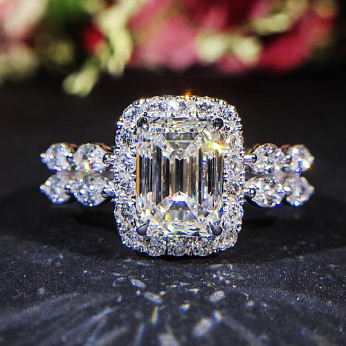 princess cut square diamond rings for women