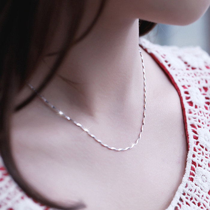 simple silver plated seed necklaces for women