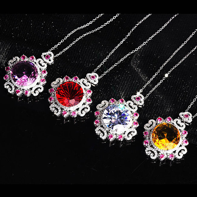 colored pendant natural stones pd990 for women