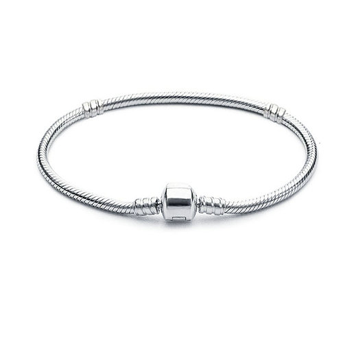 simple fashion diy silver plated bracelets for women and men