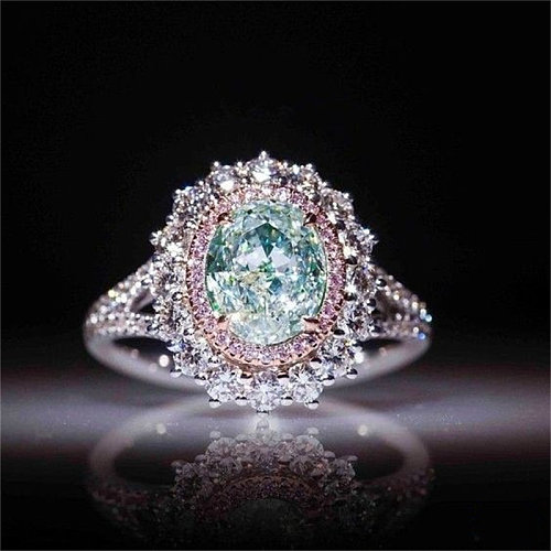 wunderschöne Aquamarinringe mit Diamanten für Damen