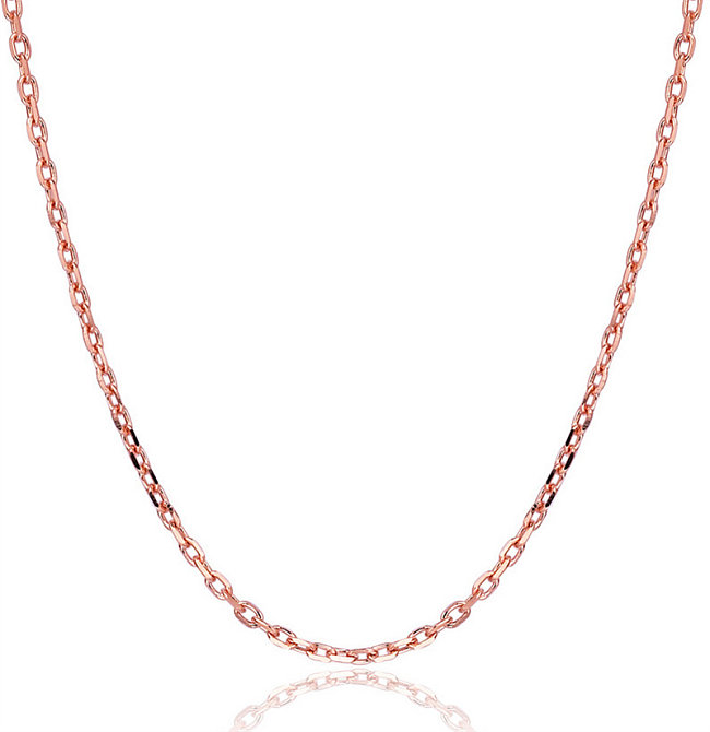 simple and elegant rose gold silver plated necklaces for women