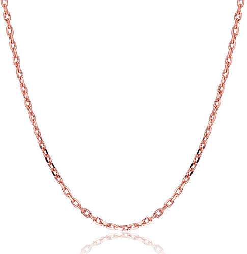 colliers simples et élégants en plaqué or rose pour femme