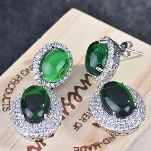 natural emerald earrings with diamonds for mothers