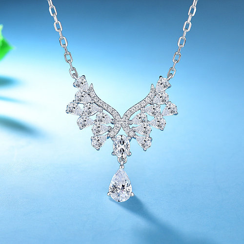 diamond angel wings necklace for women