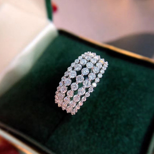 anillos de compromiso de diamantes elegantes de lujo para pareja
