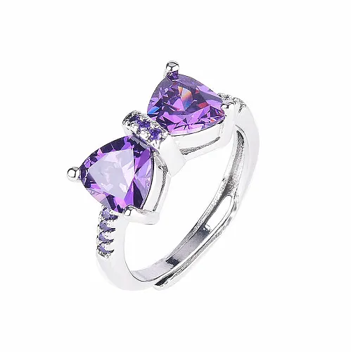 elegant butterfly amethyst rings for women