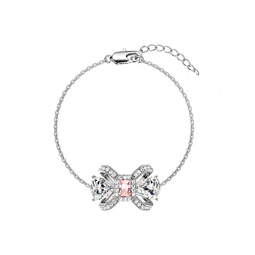 Brincos de borboleta de diamante de quartzo rosa feminino