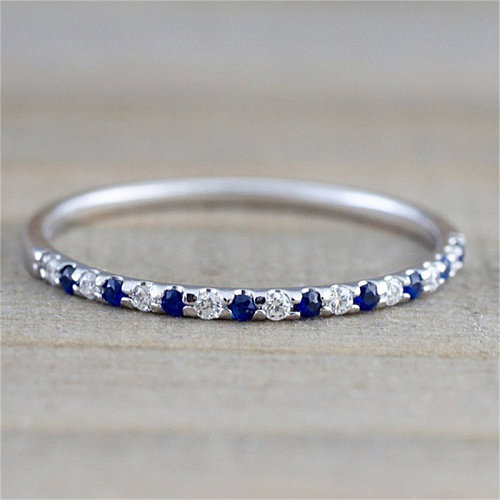 bracelets saphir diamant plaqué argent pour femme