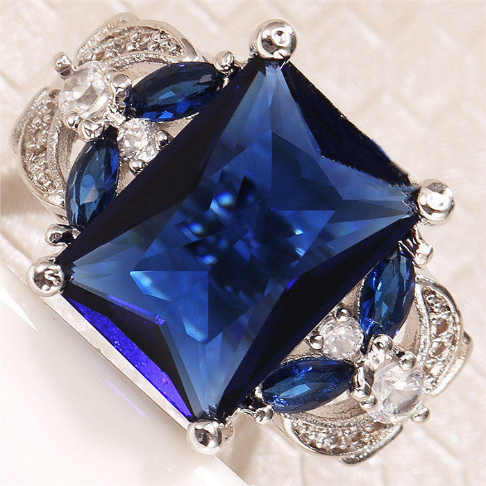 Luxus-Mode-Diamant-Saphir-Verlobungsringe für Frauen