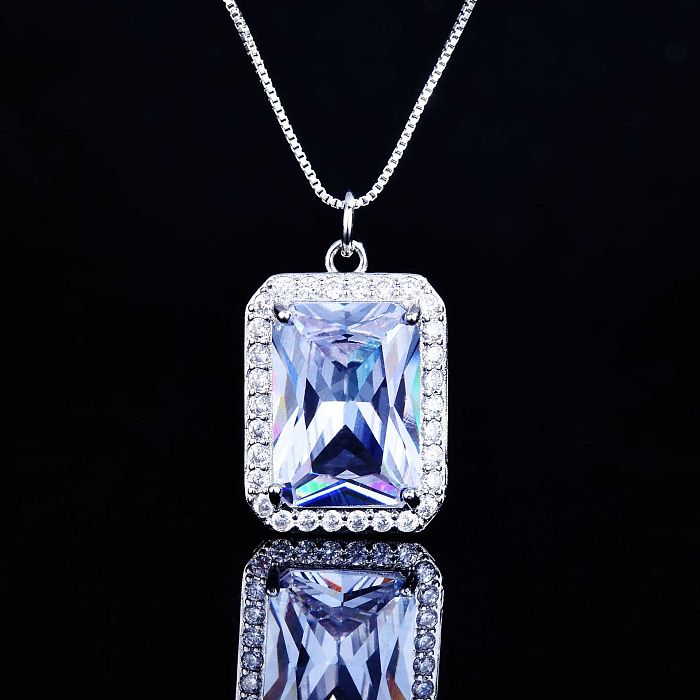 pretty natural blue zircon necklaces for women