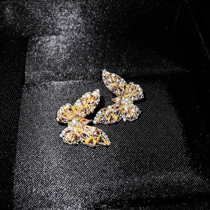 beautiful diamond butterfly earrings for women