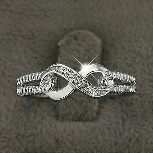 anéis infinitos de moda personalizados para mulheres