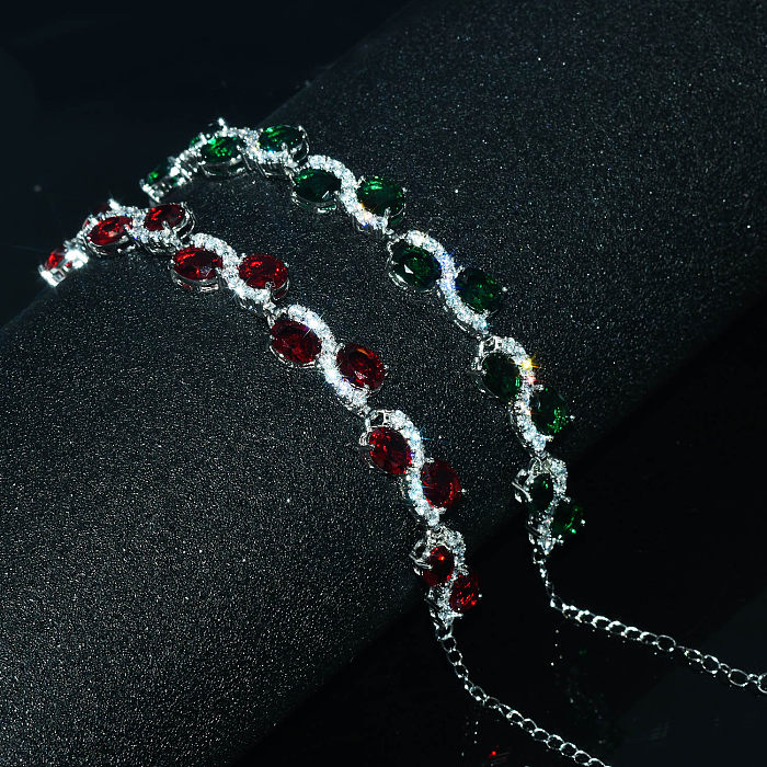emerald and ruby pigeon blood bacelets with diamonds for women