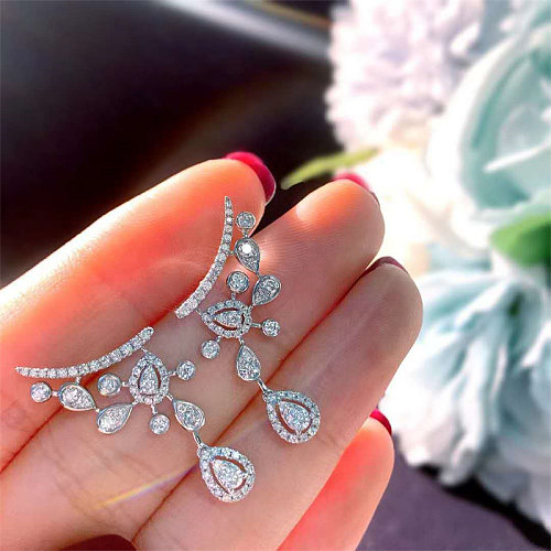 beautiful white gold earrings with diamonds for women
