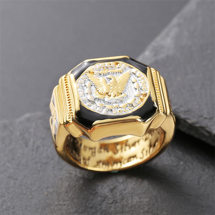 Antike goldene Eagle-Dollar-Ringe für Männer