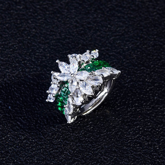 lindos anéis de borboleta de diamante de safira esmeralda para mulheres