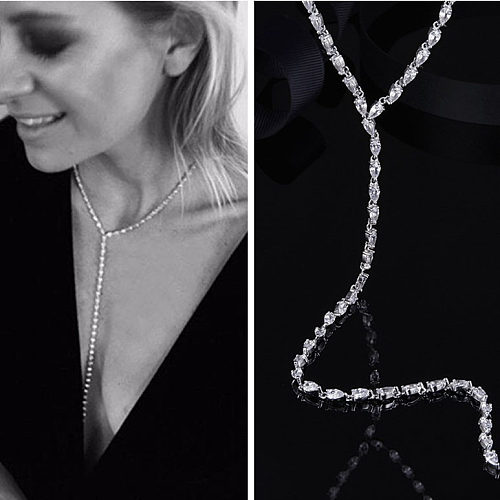 simple fashion diamond necklaces for women