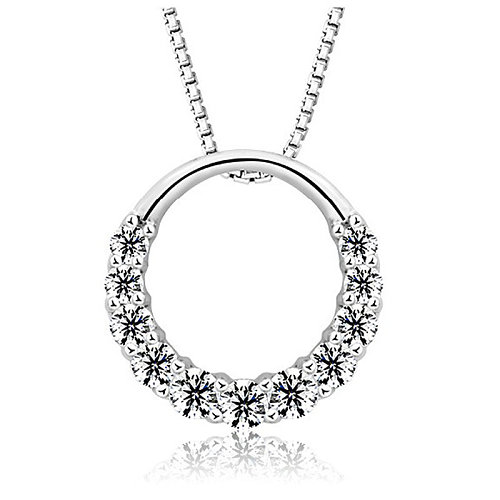 simple fashion silver plated necklaces for women