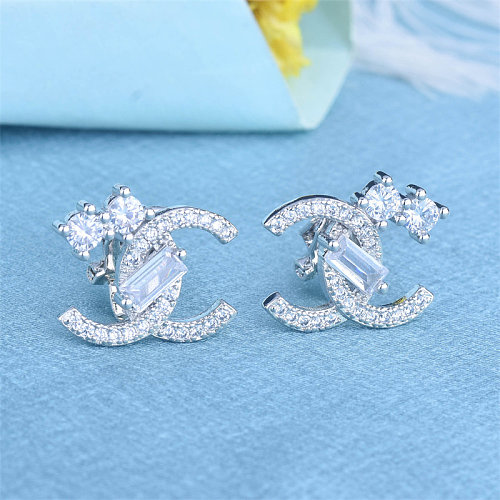 cute silver plated fashion earrings for women