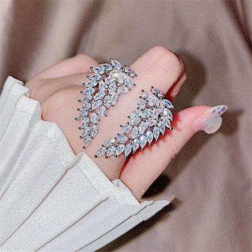Luxus-Diamant-Engelsflügel-Versprechensringe für Frauen