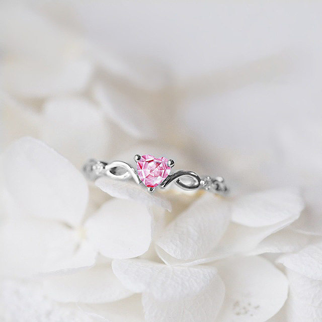 personalized gemstone heart engagement rings for women