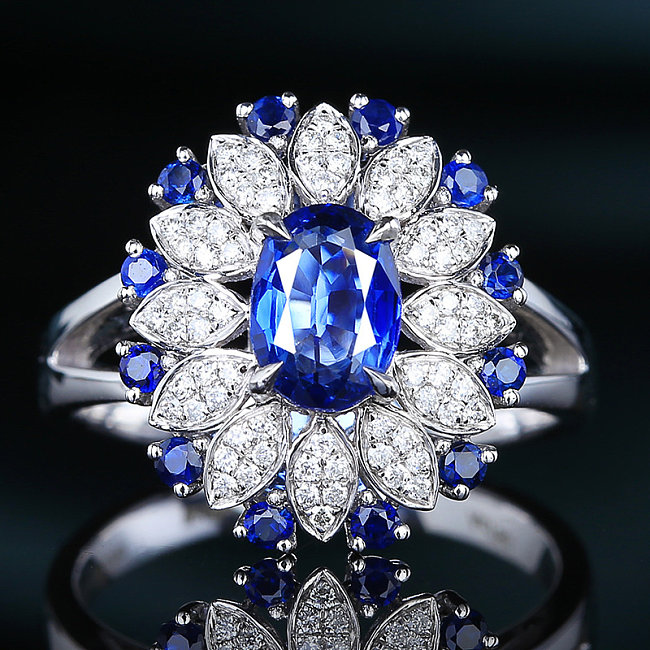 bonitos anillos de diamantes de zafiro para mujer