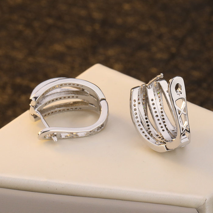 Kundenspezifische mehrschichtige antike Diamantohrringe für Frauen