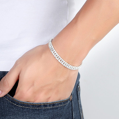 personalized 990 silver plated fashion bracelets for men