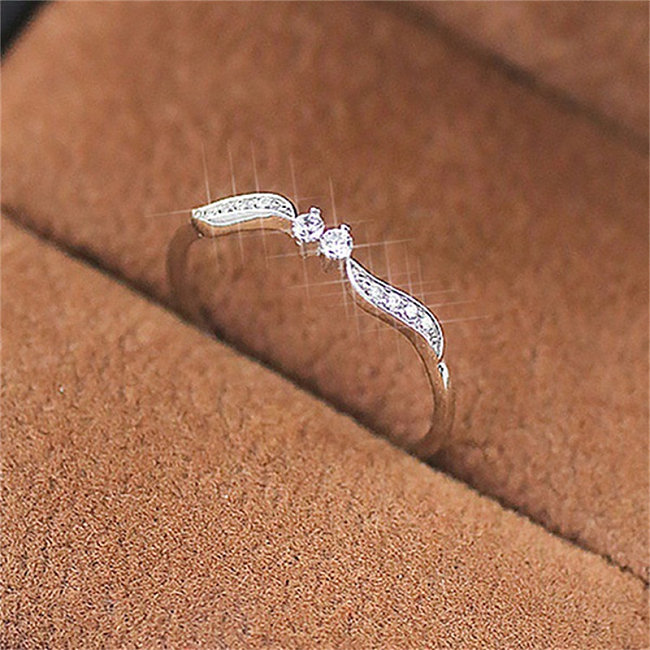 simple fashion silver plated rings for women