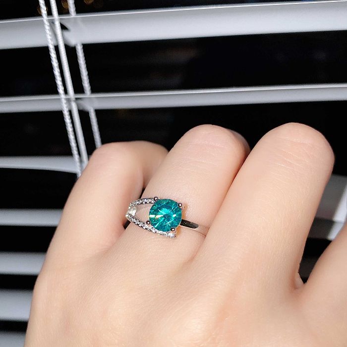 moissanite rings silver plated plated luxury ring for women