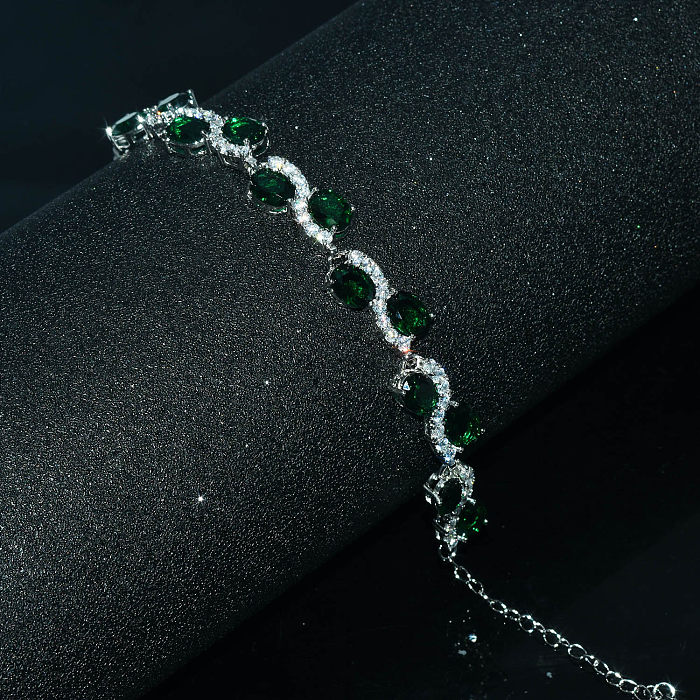 Smaragd- und Rubin-Taubenblut-Armbänder mit Diamanten für Frauen