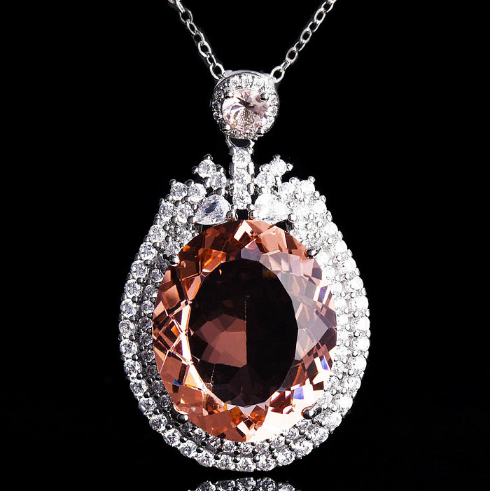 Luxus-Diamant-Topas-Anhänger für Frauen