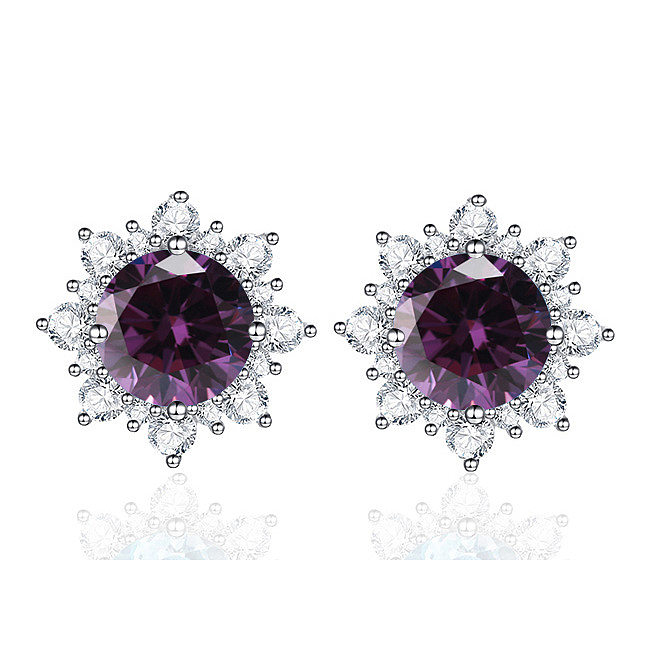 fashion natural gemstone earrings for women