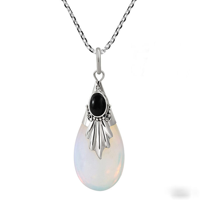 simple moonstone drop necklaces for women