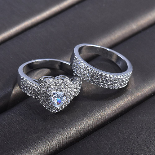 lindos anéis de ouro branco com diamantes para casamento