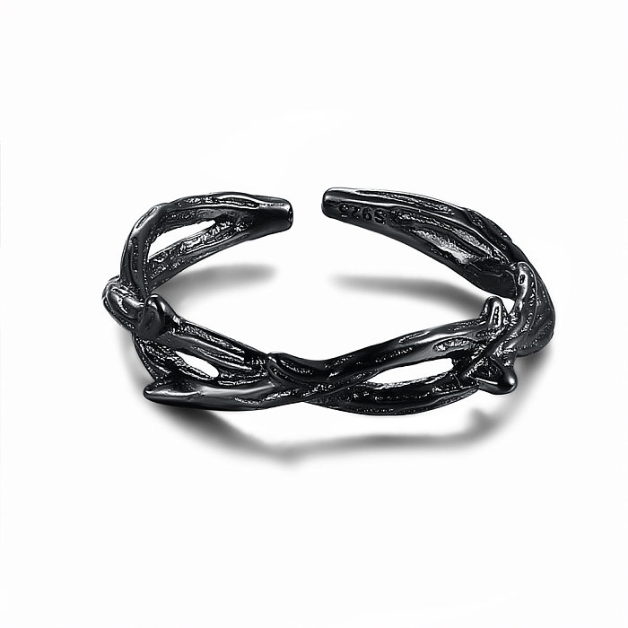 anéis personalizados banhados a prata preta para casais
