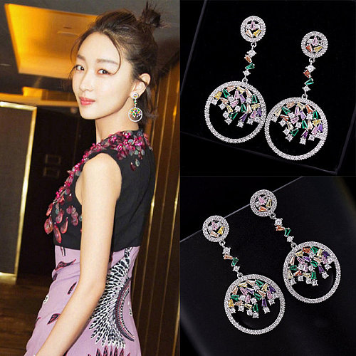 cute silver plated fashion earrings for women