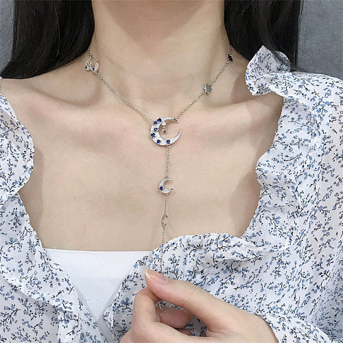 long moon and star necklaces for women