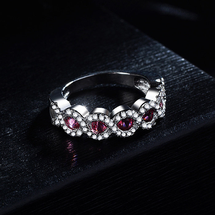 bonitos anillos de compromiso de piedras preciosas de moda para mujer