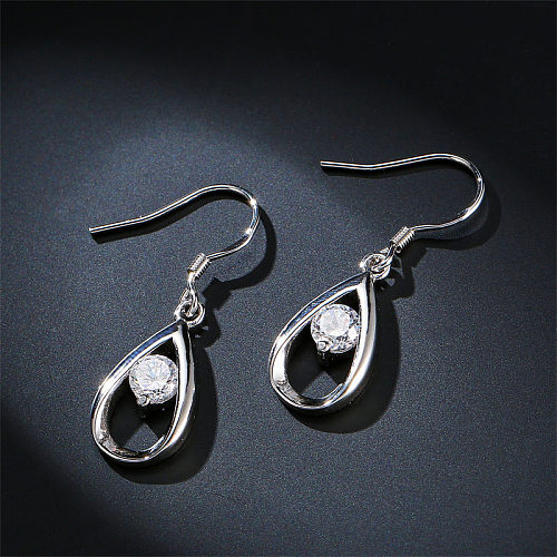 boucles d'oreilles fantaisie plaquées argent pour femme