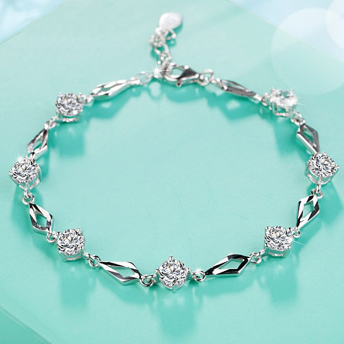 Mode-Diamant-Blumen-Silber überzogene nette Armbänder für Freund