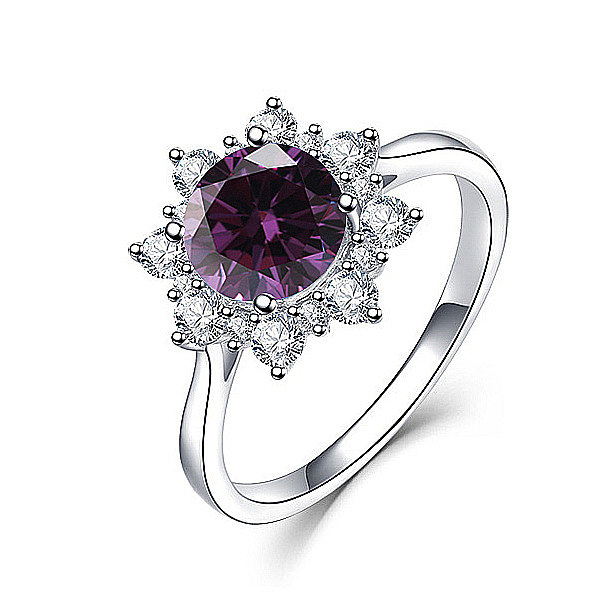 anéis de pedras preciosas naturais de moda para mulheres