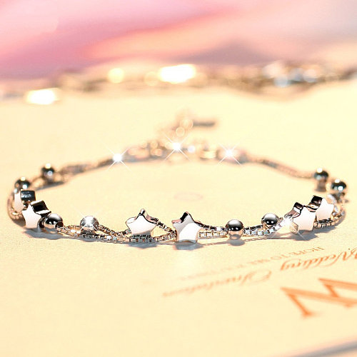 simple silver fashion bracelets for friends